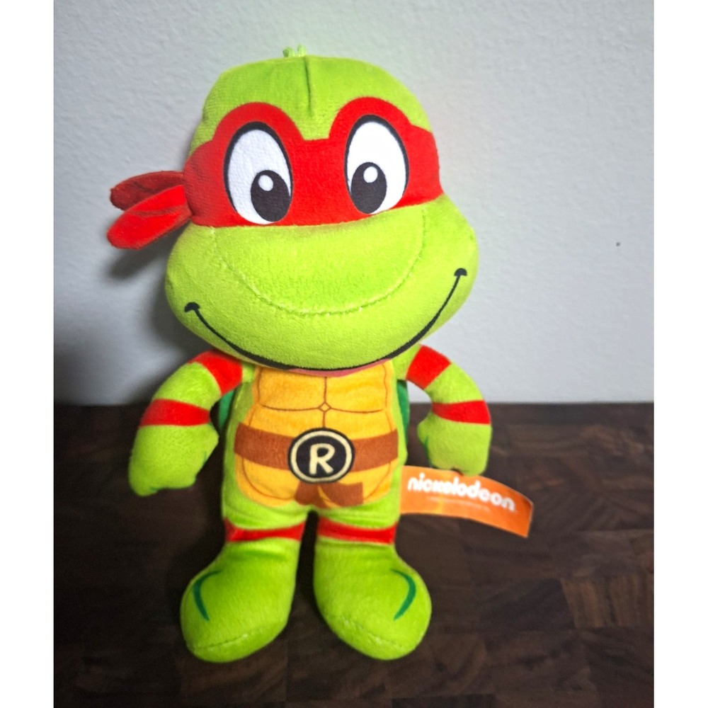 TMNT Raphael Plush 9" Nickelodeon Good Stuff Green Turtle Red Mask Stuffed Toy